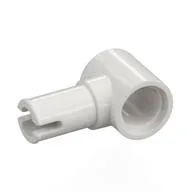 Technic Pin Connector Hub with 1 Pin with Friction Ridges Lengthwise [Centered Friction Ridge] / White
