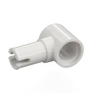 Lego Technic Pin Connector Hub with 1 Pin with Friction Ridges Lengthwise [Centered Friction Ridge] / White