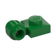 Lego Plate Special 1 x 1 with Clip Light, Bar Hole [Thick Ring] / Green