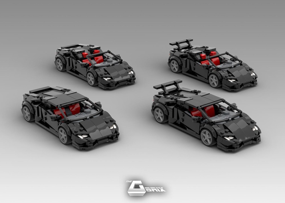 Lego Lamborghini Huracan 5in1 8stud wide Speed Champions - Black