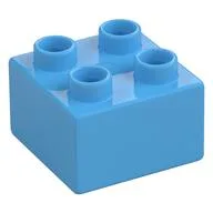Duplo Brick 2 x 2 / Medium Blue