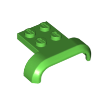 Lego Wheel Arch, Mudguard 3 x 4 with 2 x 2 Plate / Bright Green