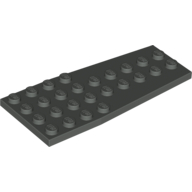 Lego Wedge Plate 4 x 9 without Stud Notches / Dark Gray