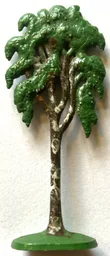 Plant, Tree Flat Birch painted with solid base (1950's version)