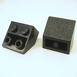 Brick Sloped Inverted 45° 2 x 2 [Round Bottom Pin] / Black