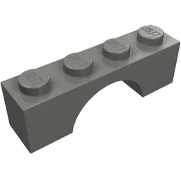 Brick Arch 1 x 4 / Dark Bluish Gray