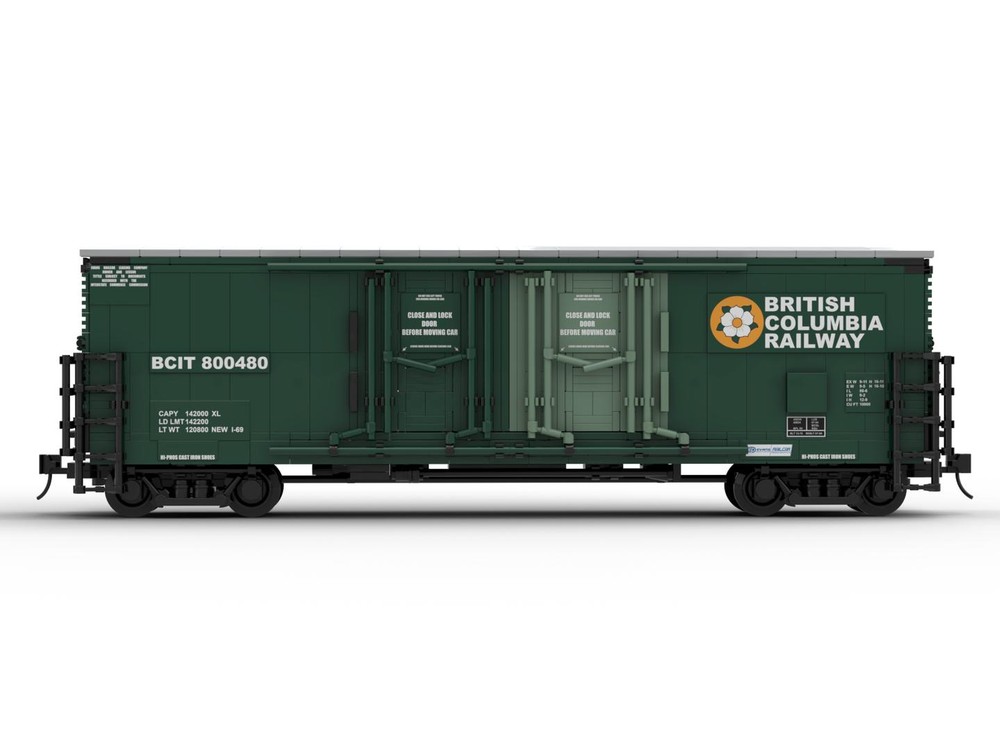 Lego 53ft Evans Double Plug British Columbia Railway