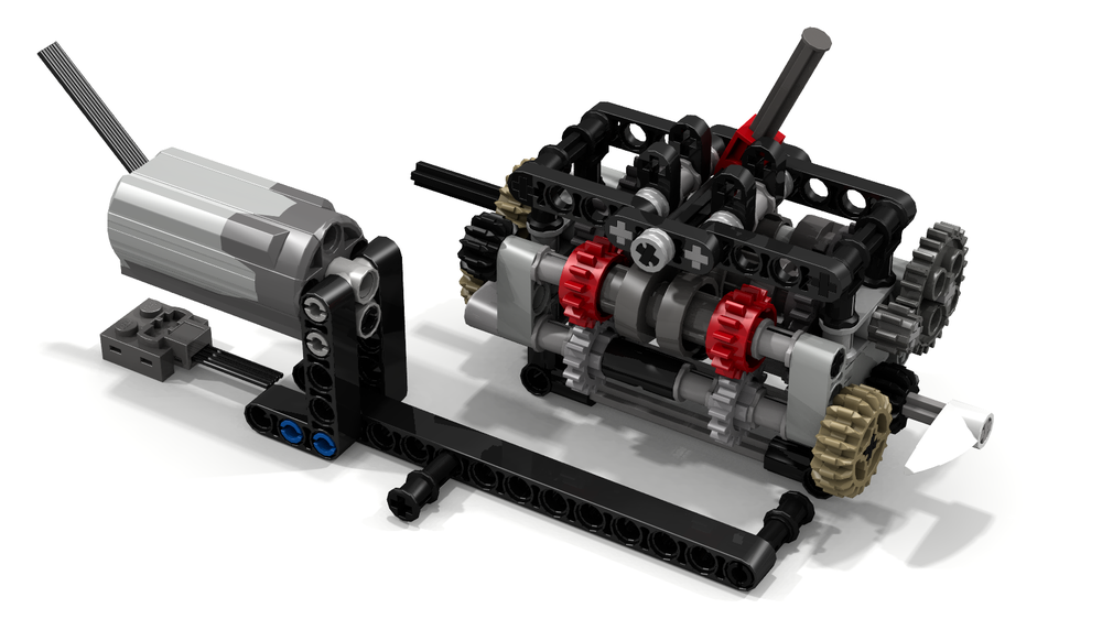 Lego 6-Speed Synchronized Gearbox