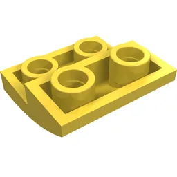 Brick Curved Inverted 2 x 2 x 2/3 / Yellow
