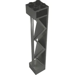 Support 2 x 2 x 10 Girder Triangular Vertical - Type 2 - Open Side Top, 1 Post & 1 Panel