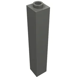 Brick 1 x 1 x 5 with Blocked Open or Hollow Stud / Dark Bluish Gray