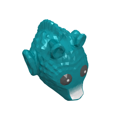Lego Minifig Head Special, Rodian with Black Eyes Print (Greedo) / Dark Turquoise