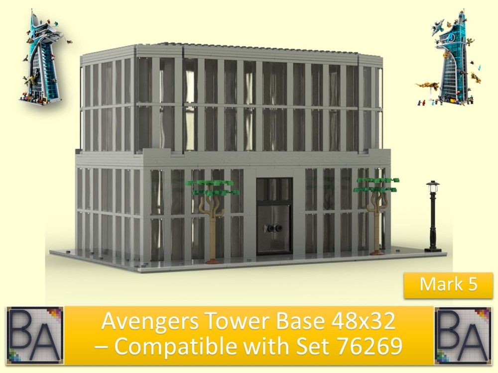 Lego Avengers Tower Base 48x32 - Compatible with Set 76269 (Mark 5)