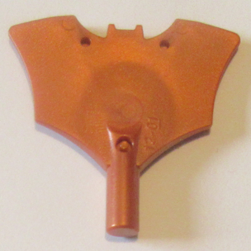 Lego Weapon Batman Batarang with Bar Handle on Bottom / Pearl Copper