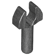 Lego Bar 1L with Clip [Cut Edges and One Side Hole] [Gap in Clip] / Pearl Titanium