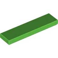 Tile 1 x 4 with Groove / Bright Green