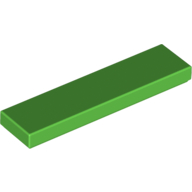 Lego Tile 1 x 4 with Groove / Bright Green