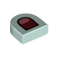 Tile Round 1 x 1 Half Circle with Open Mouth Print