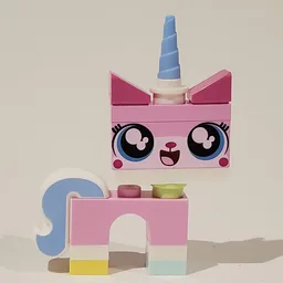 Unikitty, Light Aqua Foot, Open Mouth, 'Cute' Pupils (CMF)