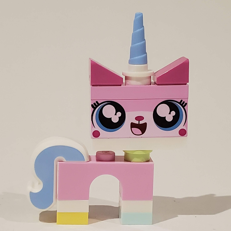 Lego Unikitty, Light Aqua Foot, Open Mouth, 'Cute' Pupils (CMF)