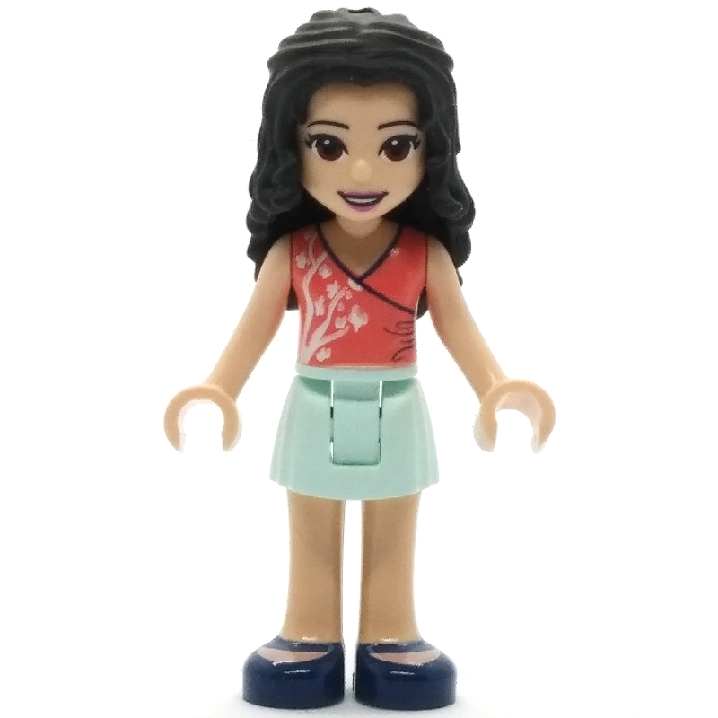 Lego Emma - Coral Top, Light Aqua Skirt