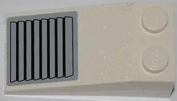 Slope 18 4 x 2 with Black Vent Grille on Gray Background Pattern (Sticker) - Set 7213