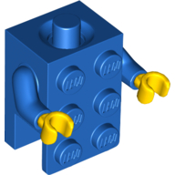 Lego Minifig Torso Brick Suit with Yellow Hands / Blue