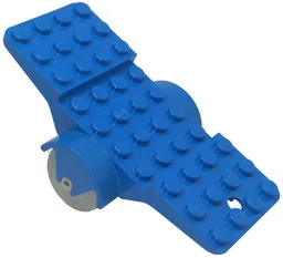 Fabuland Airplane Base 10 x 4 with Light Gray Wheels