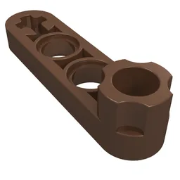 Technic Beam 1 x 4 Thin with Stud Connector / Brown