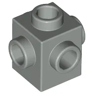 Brick Special 1 x 1 Studs on 4 Sides / Light Gray
