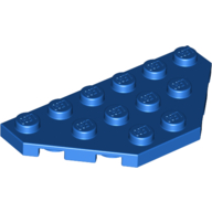 Lego Wedge Plate 3 x 6 Cut Corners / Blue