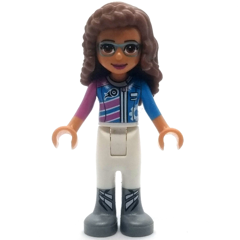 Lego Olivia - Dark Azure/White Race Suit