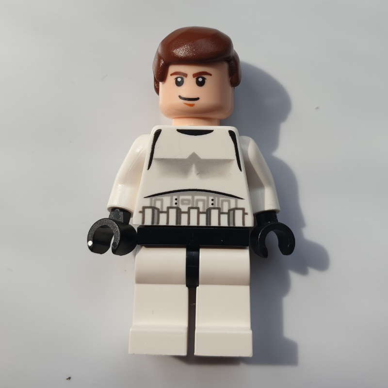 Lego Han Solo, Stormtrooper Disguise, Black Eyes - 3626c Head