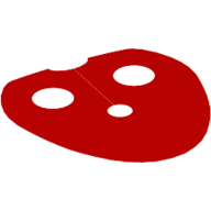 Lego Neckwear Cape, Pauldron, Small, Round / Red
