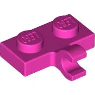 Plate Special 1 x 2 with Clip Horizontal on Side / Dark Pink