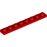 Plate 1 x 8 / Red