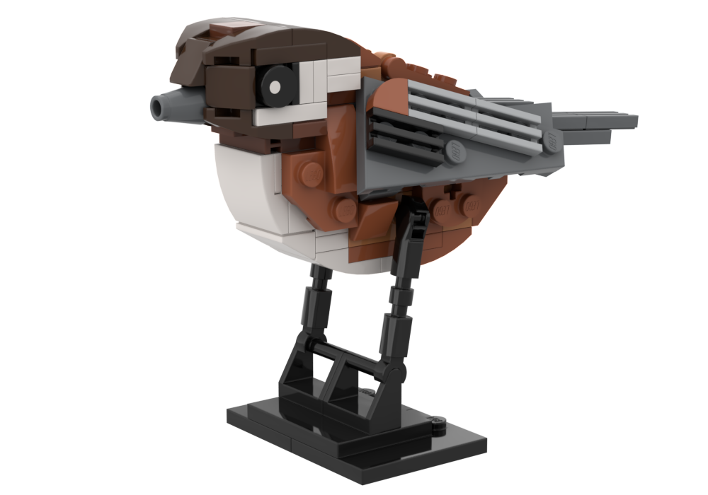 Lego Chestnut Backed Chickadee (Poecile rufescens)