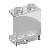 Panel 1 x 2 x 2 with White Corner Right Print / Trans-Clear