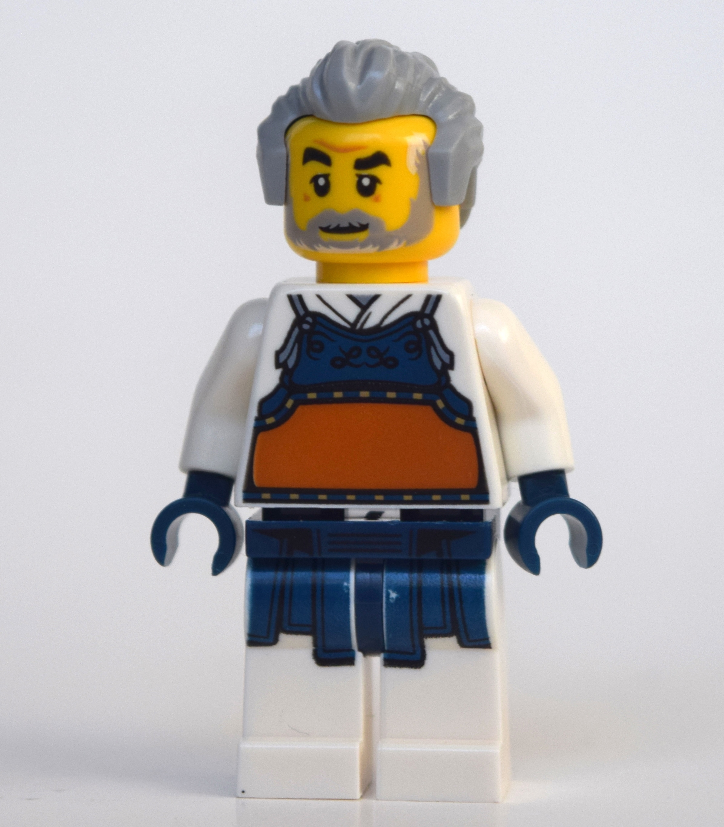 Lego Man, Kendo Armor, Light Bluish Gray Hair and Beard