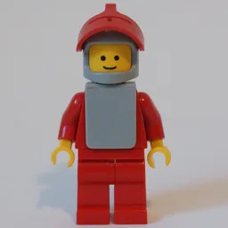 Knight (Yellow Castle) - Red with Visor