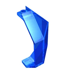 Panel 3 x 3 x 6 Corner Convex / Trans-Dark Blue