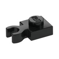 Lego Plate Special 1 x 1 with Clip Vertical [Thick Open O Clip] / Black