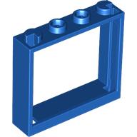 Lego Window 1 x 4 x 3 without Shutter Tabs / Blue