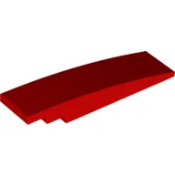 Brick Curved 8 x 2 No Studs / Red