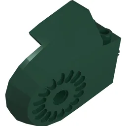 Animal / Creature Body Part, Dinosaur Body Quarter with Pins [Plain] / Dark Green