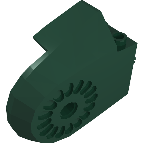 Lego Animal / Creature Body Part, Dinosaur Body Quarter with Pins [Plain] / Dark Green