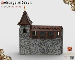 Building 07 Castle Hohengeroldseck - Castle wall with tower (Castle Part 1)