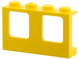 Window 1 x 4 x 2 Plane, Solid Studs