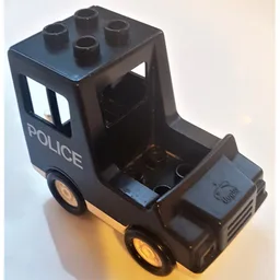 Duplo Van / Paddy Wagon, with White Base, and 'POLICE' Print / Black