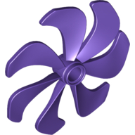 Lego Propeller 7 Blade 6 Diameter / Dark Purple